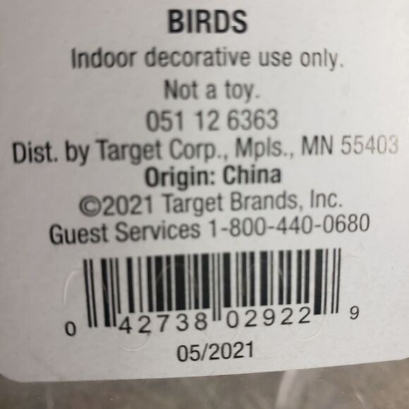 3pk Winter Birds Decorative Figurine Set Red/Pink - Target Wondershop 2021 - Picture 5 of 6